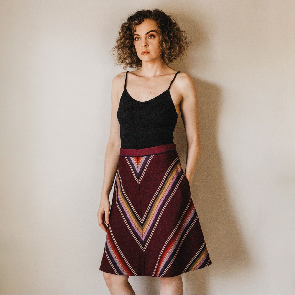 Multi-colored Anthropologie Flared Skirt